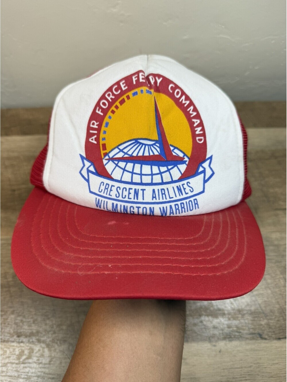 VTG AIR FORCE FERRY COMMAND Snapback Mesh Trucker Hat Cap